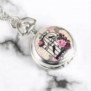 Fashion trumpet two bird cages pocket watch Creative mini pocket watch J1W5