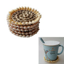 5x Sea Shell Decor Dinner Placemat Decoration Home Cup Coaster 3.7" Mat