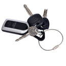 Wire Rope Keyring with Twist Lock (10 Pieces) P1N1