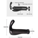 1Pair Ergonomic Rubber Bicycle Handlebar Grips w/ Aluminum Bar Ends (Black)