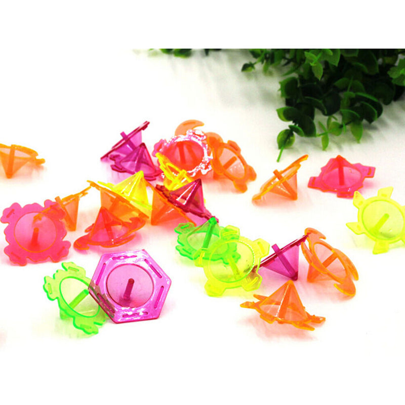10pcs/set Mini Colourful Plastic Hand Spinner Finger Focus Stress Gyro Kids MO