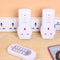 2pcs UK Plug Power Outlet Light Switch Socket+1pc Wireless Remote Control A#S