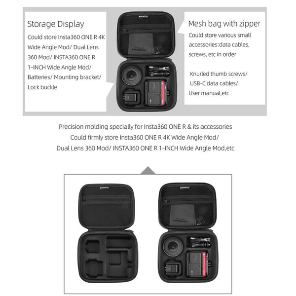 Protective Storage Bag Suitcase Carrying Case for Insta 360 ONE R Action Camera