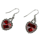 Women's Heart of Ocean Hook Earrings Dangle Earrings Red