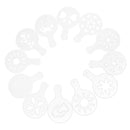 12pcs Coffee Barista Stencils Template Strew Flowers Duster Spray Symbol