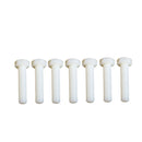 50pcs M5x25mm Plastic Screws Head Cap Hex Bolts Hexagonal Screws White