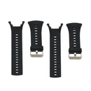 2Pack Silicone Rubber Wrist Strap Band & Metal Buckle For Ambit 3 2 1 Black