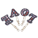 4pcs Full Drill Special Shaped Diamond Painting Love Letter DIY Keychain
