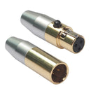 2pcs Mini 3 Pin XLR Male Female Connector Audio Plug Adapter for Microphone