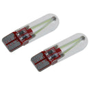 2pcs T10 194 168 W5W COB LED Canbus Glass License Plate Width Light Blue buME