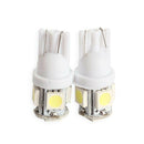 SN9F 2PCS T10 5050 5SMD LED White Light Car Side Wedge Tail Light Lamp Bright