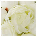 13 Head Artificial Silk cloth camellia Flower Wedding Bridal Bouquet Party  X3H3