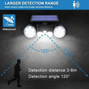 30 Led Solar Light Dual Head Solar Lamp Pir Motion Sensor Spotlight Waterpr