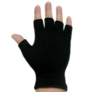 Adults Mens Winter Half Finger Gloves Plain Thermal Knitted  Fingerless Deluxe