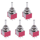 5pcs Mini 3 Positions 6Pin Toggle Switch MTS-223 Dual Reset Power Switch