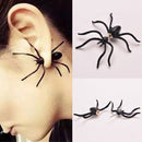 Fashion Women's Earings Black Spider Earrings Chic Two Parts Ear Stud Earings D6