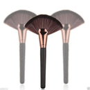 Large Fan Goat Hair Face Powder Foundation Blush Cosmetic Pro Makeup Brush Soft