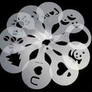 Set of 16 Cappuccino Coffee Decorating Stencil Shapes Mold Latte Art BarisME