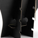 Black velvet jewelry necklace display stand + carton 24x23cm W2H6