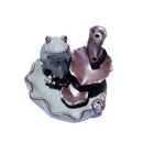 Ceramic Incense Smoke Cone Aroma Burner Stove Backflow Censer Deco Frog
