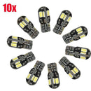 10 x Canbus T10 194 168 W5W 5730 8 LED SMD White Car Side Wedge Light Lamp Bulbs