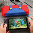 Hard Case Zipper Carrying Storage Bag Fit for Nintend Switch (Red+Blue)