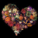Full Square/Round Drill 5D DIY Diamond Painting Love Heart Pyrotechnics Fir