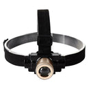 T6 LED Headlight Telescope Zoomable Rechargeable Headlamp Torch w/ Battery