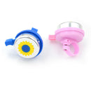 1Pcs bike bicycle bell ring round flower plastic metal sound alarm   Z BX