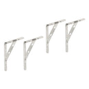 4pcs Triangle Shelf Brackets Stainless Steel Wall Mounted Shelf Support 6inch