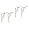 4pcs Triangle Shelf Brackets Stainless Steel Wall Mounted Shelf Support 6inch