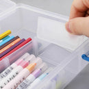 Double Layer Pencil Case Plastic Transparent Pen Storage Box Gift Kids School