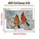 5D DIY Full Round Drill Diamond Painting Bird Cross Stitch for Gift (B1028) A