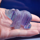 1X(Crystal Simulation Polar Bear Crafts Ornaments Jade Colorful Fluorite Ca