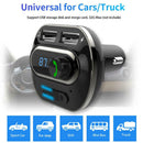 T19 Wireless Bluetooth Car Kit Handsfree FM Transmitter MP3 USB Charger Adapter