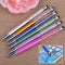 6pcs Crystal Ball Point Pen Capacitive Stylus Pen Phone Touch Screen Pen Office