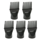5x Salon Blow Dryer Comb Attachment Hair Blower Nozzle Brush Styling Tools Black