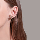 5pcs/Set Simple Butterfly Rhinestone Necklace Studs Earrings Women Jewelry