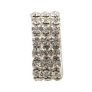 Toe Ring Elastic 3-Rows rhinestones clear Wedding Jewelry 9mm