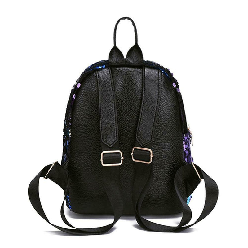 2pcs/Set Women Gorgeous Sequin Backpack Party Shoulder Pencil Handbag/Blue