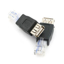 2PCS Ethernet RJ45 Male to USB Female Connector Converter Adapter WYME