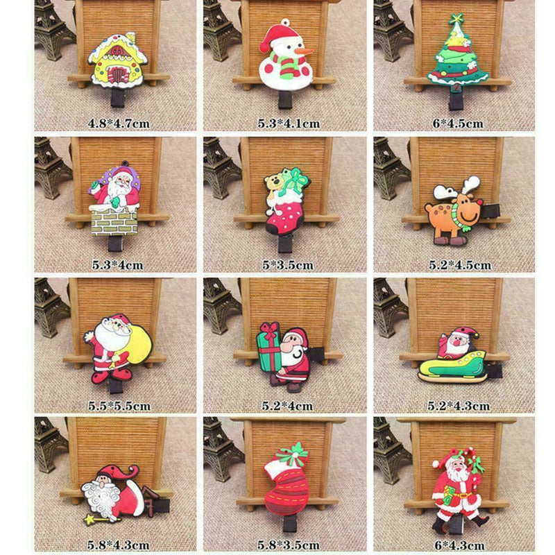 Women Girl Christmas Tree Snowman Mini Hairpin Hair New Gift Clip K3O7 V2F4