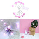 2x 10LEDs Lantern Pink Fairy Love Heart Navidad String LED Lights DIY Ho KFP