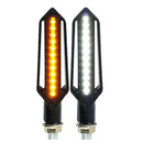 Universal Motorcycle White + Yellow LED Water Design Brake Turn Signal