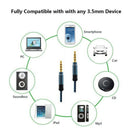 blue 1.5 meter high-grade braided metal audio cable 3.5 mm AUX audio cable