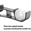 Double Curtain Rod Holders Set, Curtain Rod Brackets, Tap Right Into Window