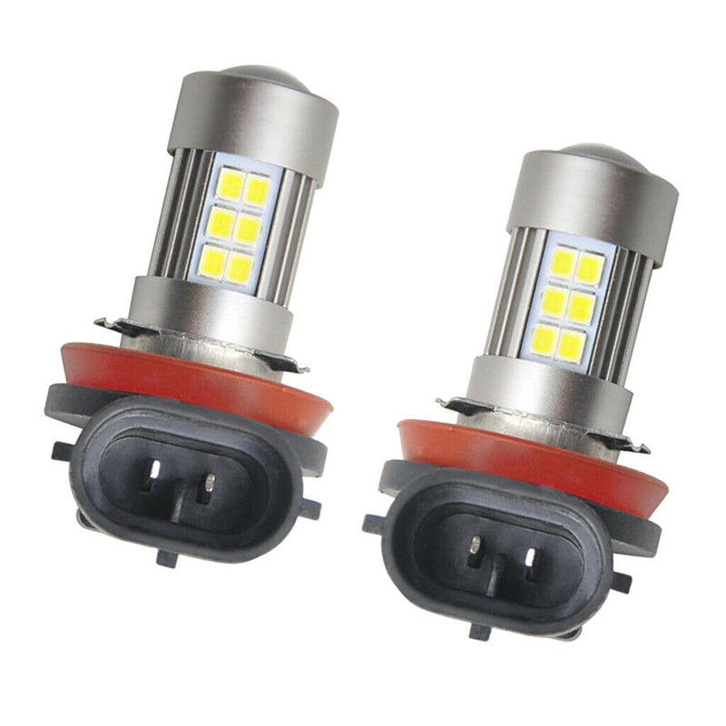 2X H11 H8 Super Bright White LED Bulbs 27SMD 21W Lamp For FogLight Headlight