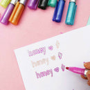 8pcs Double Lines Drawing Writting Card Pens Markers Outline Pens Highligter