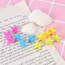 12 star multi-coloured translucent assorted push pins drawing cork board officJR