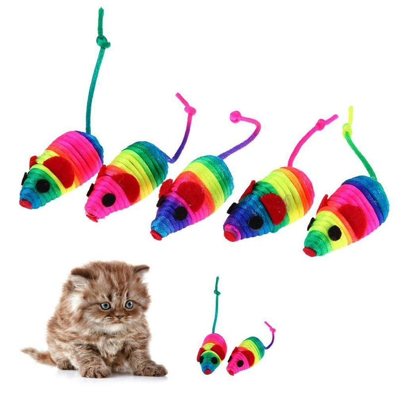 Colorful False Mouse Pet Cat Toys Squeaker Sound Mini Playing Funny Gift